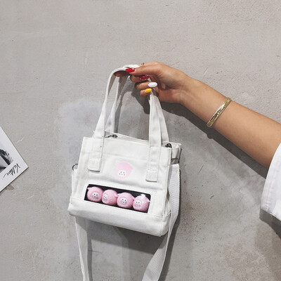 

Summer small bag handbags new 2019 cute girl canvas bag tide Korean fashion crossbody shoulder bag