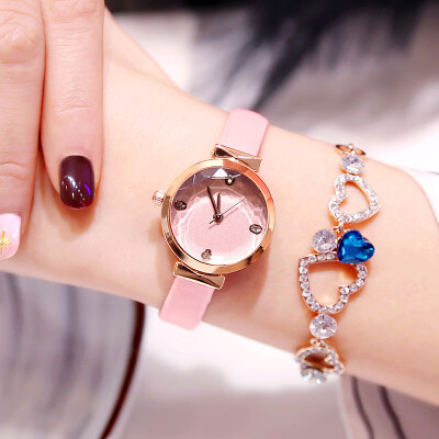 

Watch womens ins wind waterproof ultra-thin original wind rhinestone watch womens ins Korean fashion French minority shaking voi