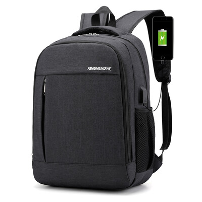 

156-inch laptop shoulder bag Business men 14-inch rechargeable backpack shoulder travel bag leisure schoolbag