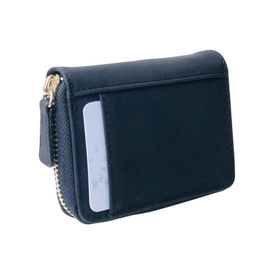 

Tailored Women Men Fashion Accordion Style Matte Leather Fabric Card Wallet Package
