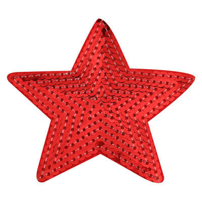 

Love Five-Pointed Star Sequined Cloth Stickers Embroidered Stick-on Patch Clothing Sewing Accessories