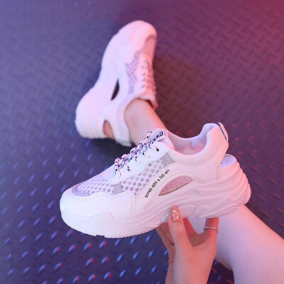 

Korean casual sports shoes sandals thick bottom mesh breathable single-layer shoes female students spring&summer small w
