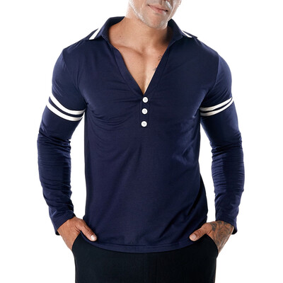 

Deep V Striped Tee Shirt