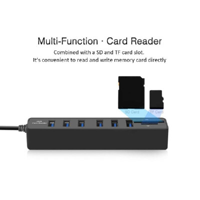 

JDL-HSD8 USB Hub Combo Splitter 36 Ports Optional USB 20 High Speed Mini 2 In 1 SD TF Card Reader for Laptop Computer