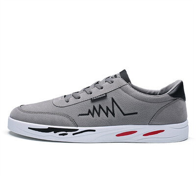 

Sports shoes boys Korean version of the trend of wild student shoes gray wearable