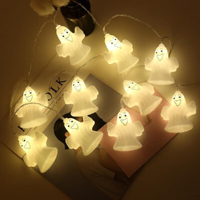 

16LEDs String Lights Pumpkin Skull Ghost Sunny Doll Shape Night Light Indoor Outdoor Lamp Halloween Christmas Holiday Party Decor