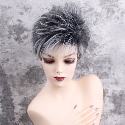 

〖Follure〗Fashion Sexy Black Women Short Styling Cool Wig High Temperature Wire No Lcae