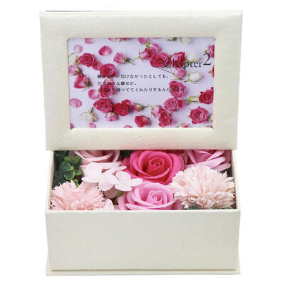 

Soap Flower Box Romantic Valentine Birthday Handmade Gift with Photo Frame