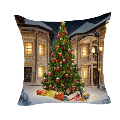 

〖Follure〗Christmas Series Home Decor Polyester Peach Skin Pillow Case 18x18in