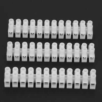

Greensen 3PCS PA10H-12P White 12 Way Screw Terminal Block Electrical Wire Connection