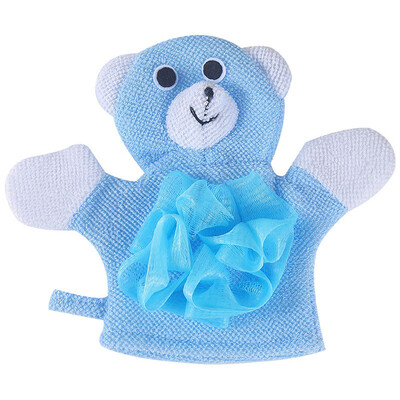 

Siaonvr 1 Pc Compound Cotton Children Bath Rub Gloves Shower Body Wash Puff Mesh