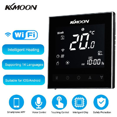 

KKmoon Digital Water Heating Thermostat 7-Day Programmable with WiFi Connection & Voice Control Energy Saving AC 95-240V 5A Touchi