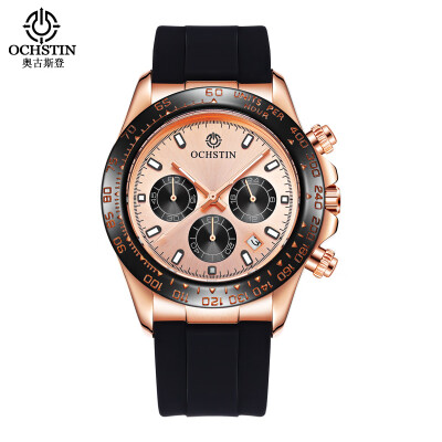 

Augustus OCHSTIN multi-function three-eyed calendar multi-function silicone mens watch mens watch