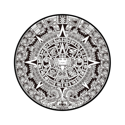 

Toponeto European Mandala Flower Series Round Carpets for Room Computer Chair Area Rug