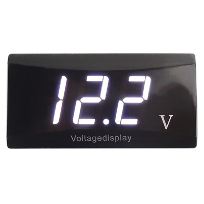 

12V Digital LED Display Panel Meter Voltmeter Car Motorcycle Voltage Volt Gauge Panel Meter for Vehicle Automotive Red
