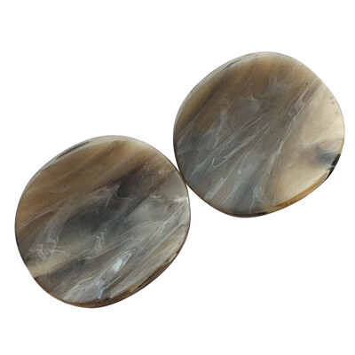 

Korean Acetic Acid Plate Simple Acrylic Plate Round And Square Geometry Stud Earrings Female