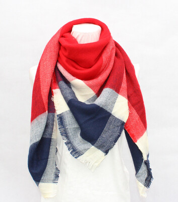 

2018 autumn&winter new plaid scarf acrylic square towel export shawl super thick thick export Europe&America