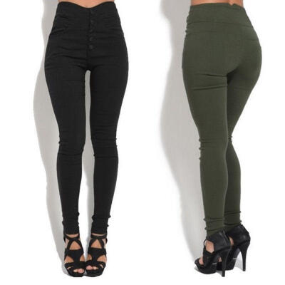 

Fashion Women Slim Fit Skinny Pants Jeggings Stretchy High Waist Jeans Pencil Trousers