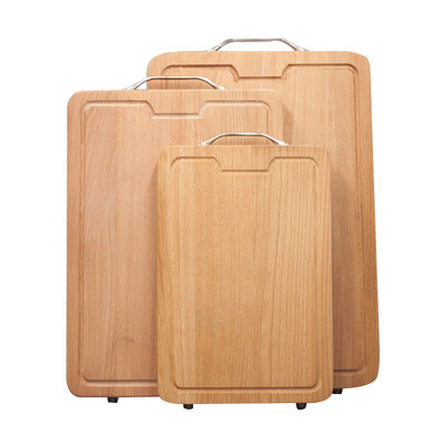 

SUPERTOWN Beech Metal Handle Thickened Cutting Board Trumpet 5802