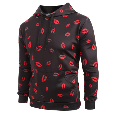 

Red Lips Pattern Pullover Hoodie