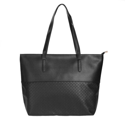 

2016 New Casual Totes Embossing Lattice PU Leather Handbags Weaving Women