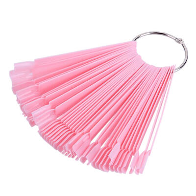 

50pcs Fake Nail Tips Manicure DIY Nail Art Practice Display Tools with Ring