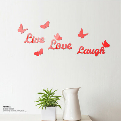 

3D Mirrors Butterfly Wall Stickers Removable Butterfly Wall Sticker Mural Decal DIY Wall Art Home Living Room Decor
