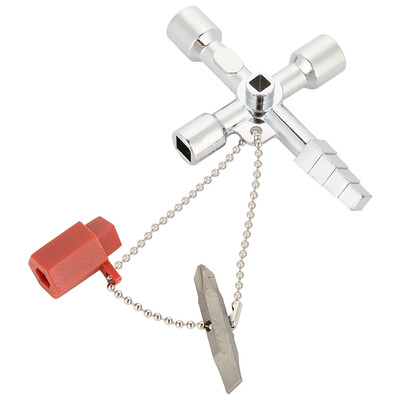 

Greensen 4 in 1 Multifunctional Universal Key Tool Cross Square Triangle for Electrical Control Cabinet