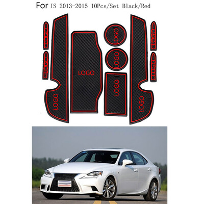 

10pcsset Non-slip Door Groove Slots Pad Cup Holder Mat Cushion Replacement For Lexus IS250 2013-2015