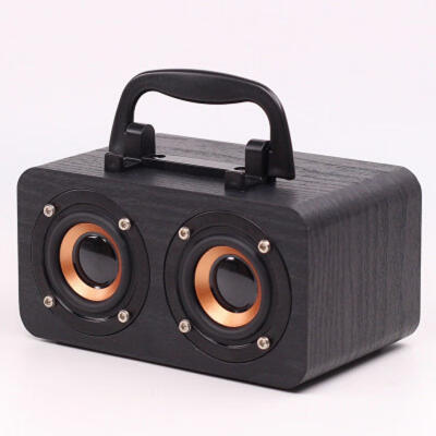 

Wooden Bluetooth Speaker Retro Subwoofer Portable Mini Wireless Speaker Support TF Card FM Radio