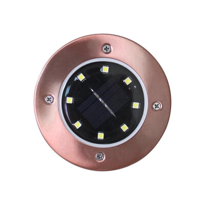 

Cross-border dedicated solar 8LED underground light bronze new stainless steel garden lawn light garden rain
