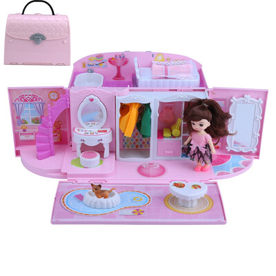 

Tailored Doll house Handbag Doll Castle Villa Little Girl House Suit For Children