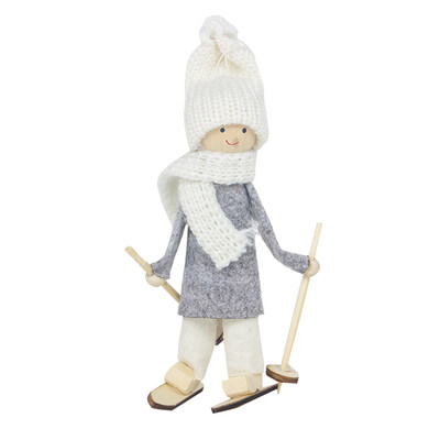 

Gobestart Creative Kawaii Christmas Doll Angel Girl Ski Pendant Christmas Tree Decoration