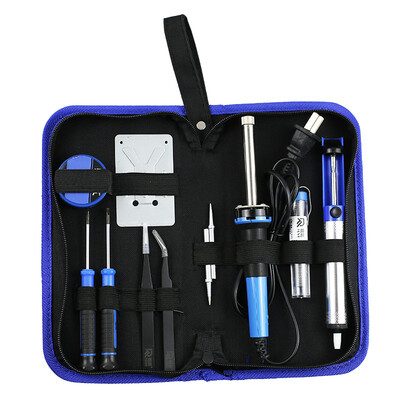 

RAYENR Electric soldering iron 11 piece set electronic welding repair solder wire scorpion suction rosin solder paste precision screwdriver NR9011