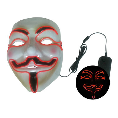 

Halloween Party Mask LED Scary Flash Mask EL Line Light Mask Cosplay Mask Party Clothing Mask Supplies Multi-color Optional
