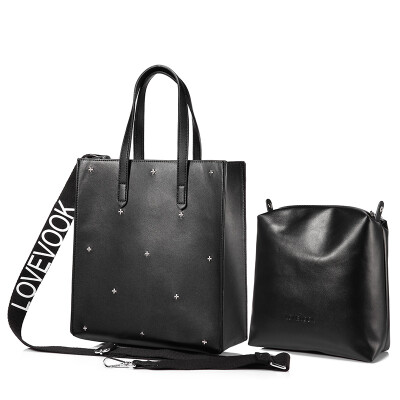 

LOVEVOOK fashion women shoulder bags handbag large capacity casual tote bags high quality artificial leather with little pocket