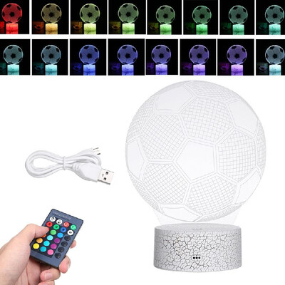 

3D Helmet Led Night Light Illusion Lamp Color Changing Lights Bedside Table Desk Lamp with Touching & Remote Control for Kids Gift