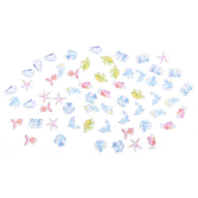 

70pcs Hand Painted Watercolor Cartoon Stickers DIY Self-Adhesive Decals
