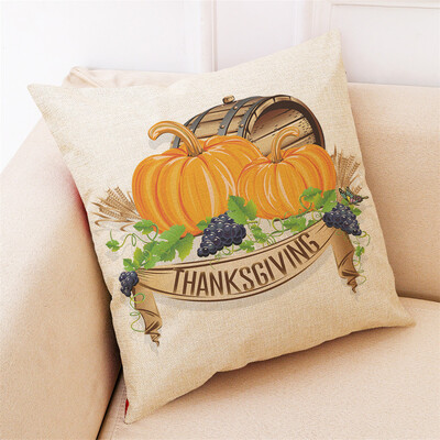 

Tailored Thanksgiving Gifts Pillowcase Pumpkin Pillow Cover Home Decoration 18x18Inch