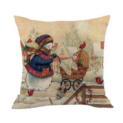 

Tailored Merry Christmas Cushion Cover Square Pillow Case Home Decor