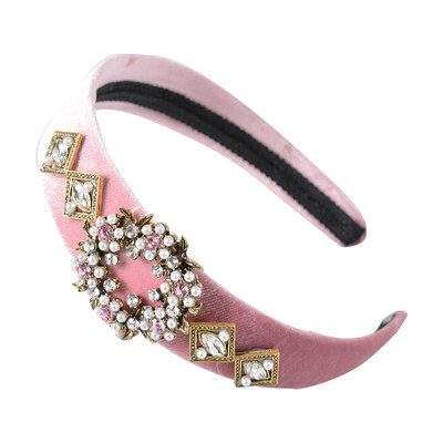 

Womens Crystal Headband Wide Fabric Hairband Head Wrap Hair Band Accessories