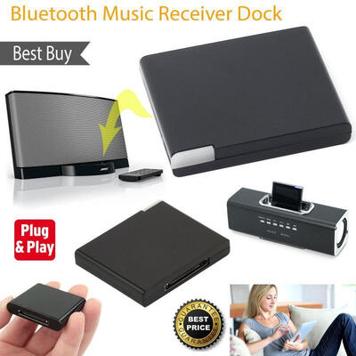 

Bluetooth Music Audio Receiver Adapter for iPhone 30-Pin Dock Bose Speaker