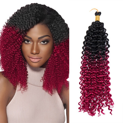 

14" Hair Extensions Water Wave Synthetic Crochet Wavy Braiding Hair Weave For Women Ladies Beauty