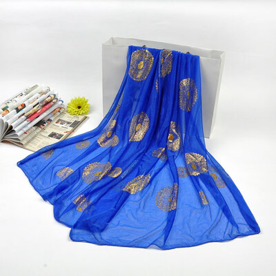

Peacock Flower Printing Long Women Shawl Soft Wrap Scarf Autumn And Winter