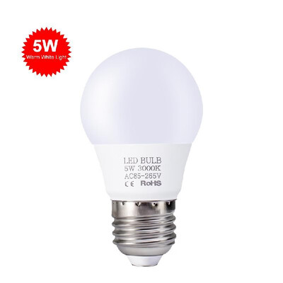 

5W LED Bulbs E27 Light Bulbs Energy Saving White Light 6000-6500K High Brightness Lamp for Bedroom Living Room 85V-265V