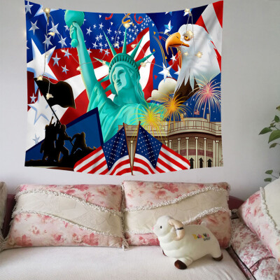 

Gobestart Independence Day Print Family Tapestry Light String Combination Wall Decor15x2m