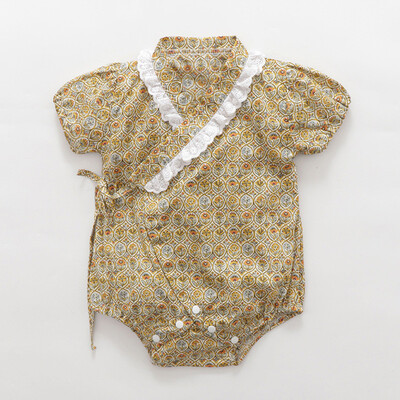 

Newborn Infant Baby Boy Girl Short Sleeve Floral Kimono Romper Jumpsuit Clothes