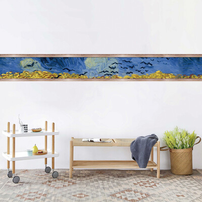 

〖Follure〗PVC Waterproof Tile Floor Waistline Wall Sticker For Kitchen Bathroom Decor