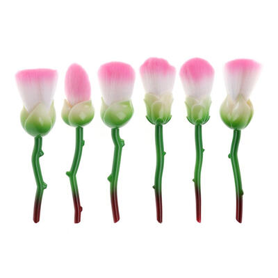 

6pcs Rose Facial Makeup Brushes Set Handle Beauty Cosmetics Tools