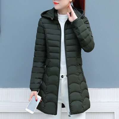 

Roseonmyhand Fashion Women Winter Warm Cotton Hooded Winter Jacket Long-Sleeved Coat